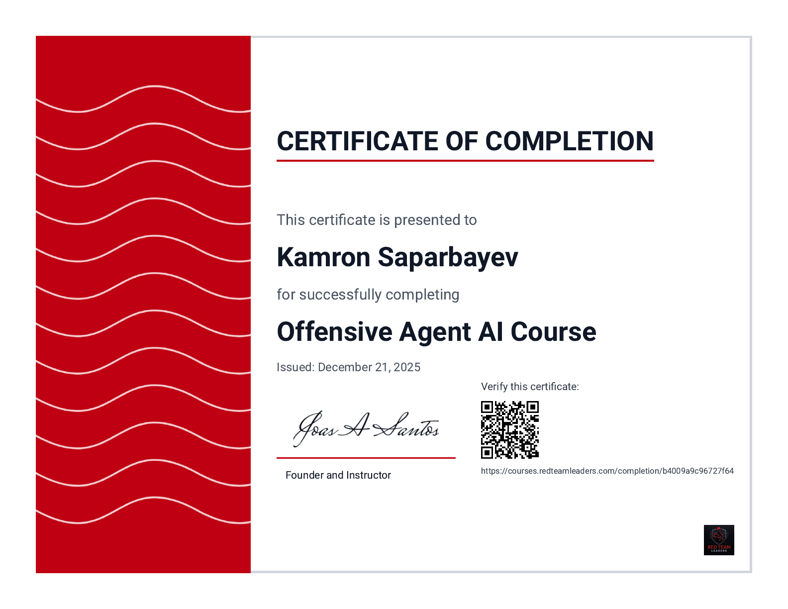 Offensive Agent AI Course