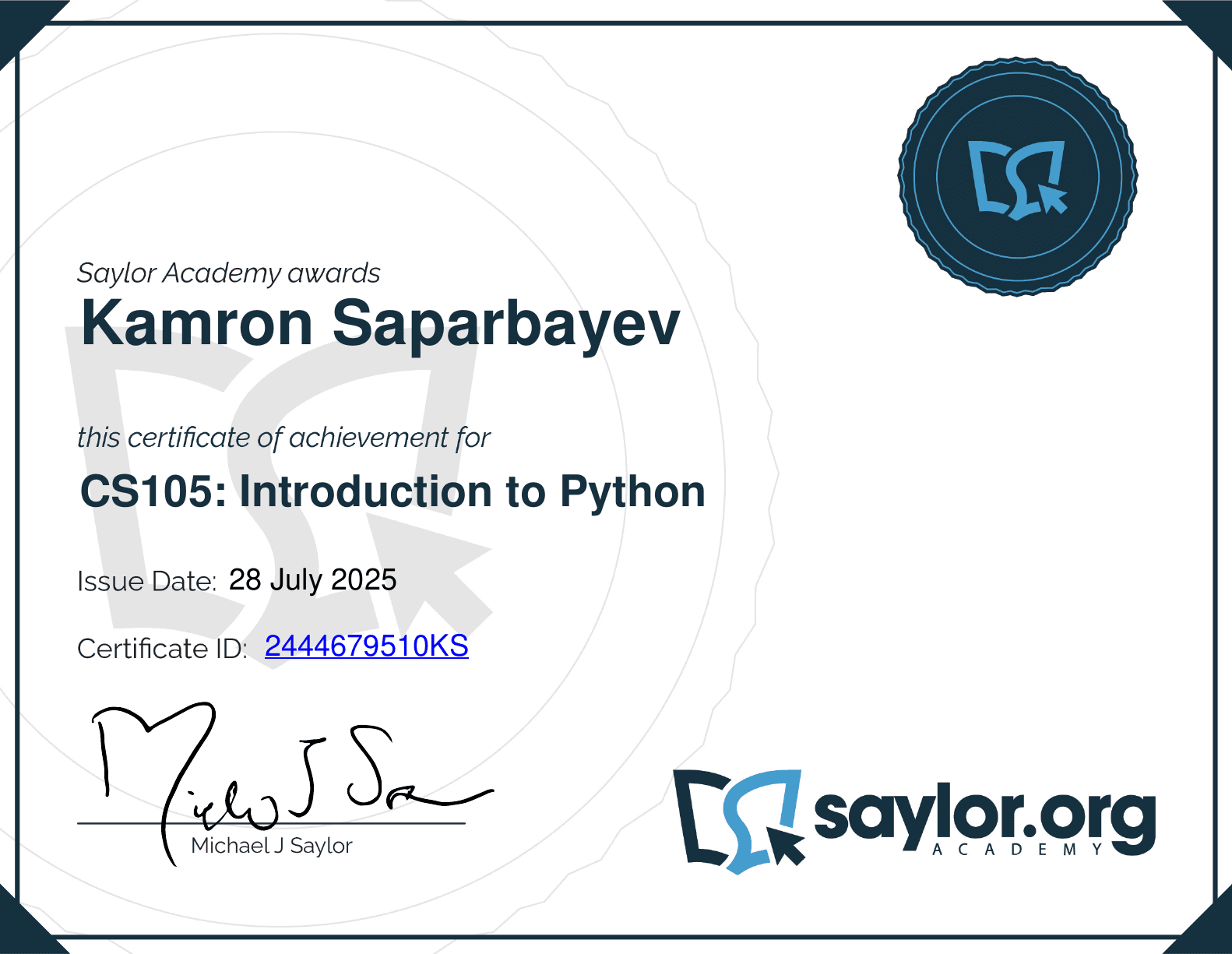 CS105: Introduction to Python